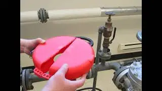 Installation de dispositifs de cadenassage au refoulement d'une pompe.