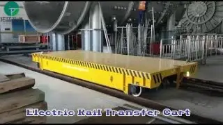 20T Steel Pipe Transfer Electric Track Cart,Industry Flatbed Motorized Electrical Transport Trolley