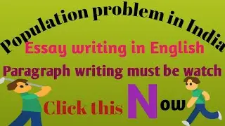 @NahidNaazofficial population problem in India Essay writing in English paragraph writing in Eng