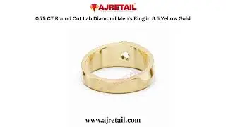 0.75 Ct Lab Diamond Men&rsquo;s Ring | 14K Yellow Gold Premium Style