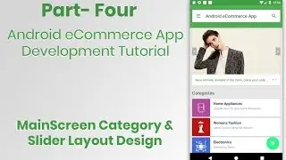 eCommerce Android App Development Tutorial Feature News and Category Layout Design