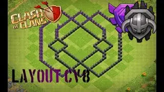 Melhor layout cv8 ,de push e war. (Clash of clans).