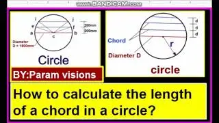 How to calculate chord length in a circle?/ Calculation procedure of length of a chord in a circle.