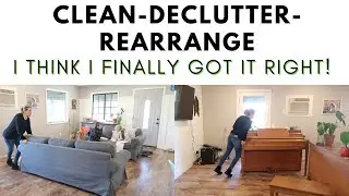 CLEAN-DECLUTTER-REARRANGE WITH ME! || REAL LIFE MESSY HOUSE CLEAN WITH ME