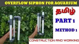Overflow siphon for aquarium|method 1 | part 1 |tamil #aquariumfishtank #diyoverflowsiphon