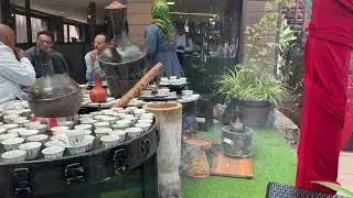 Entoto beautiful coffee setup, Addis Ababa