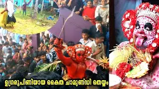 ഉഗ്രമൂർത്തിയായ കൈതചാമുണ്ഡി തെയ്യം | Sree Chathadi Manakkal Temple | Kuthuparamb Naravoor
