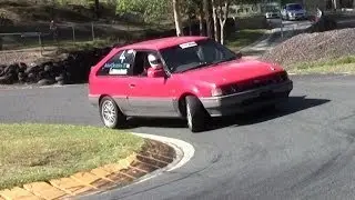 Ford Laser Tx3 4WD Turbo Racing compilation at Mt Cotton Hillclimb. Don Exton