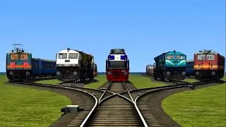 5 LINES BRANCHED RAILROAD CROSSING IN BUMPY FORKED TRACKS | Train Simulator 2021 |