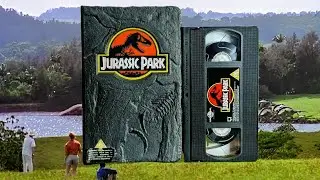 Jurassic Park (1993) UK Retail VHS Fossil Case and opening 