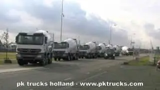 pktrucks Eight in a row: Mercedes Actros 3541-B 8x4 Stetter 10 cbm. concrete mixers