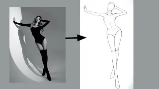How to draw fashion figure poses from a reference | how to draw fashion illustration | easy drawing