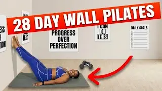 Full Body Wall Pilates Workout | 28 Day Challenge Begins | Day 3