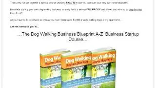 Dog Walking Business Blue Print