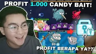 MANCING 1.000 Candy Cane Bait!! Profit Berapa Yakk?? | Growtopia Profit 2025
