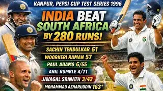 INDIA VS SOUTH AFRICA| 3RD TEST MATCH @ KANPUR| PEPSI CUP TEST SERIES 1996.