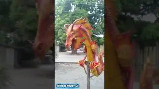 DIY korean Dragon Back dress costume #echiegohappygo #shorts  #Koreandragon #Dragon