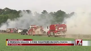 1 killed, 3 firefighters hurt in eastern NC explosion Friday