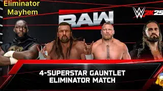 Brutality Unleashed in Gauntlet Eliminator Match Featuring Brock Lesnar Omos Triple H & Seth Rollins