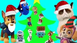 Chase & Skye Decorate Christmas Tree