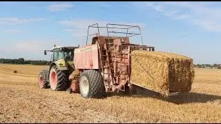 Big Baling - Pressage de paille : Claas Axion & Hesston