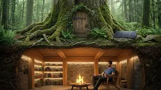 I Disappeared for 7 Days to Build a Luxury Secret Home Inside a Tree (Solar Powered)