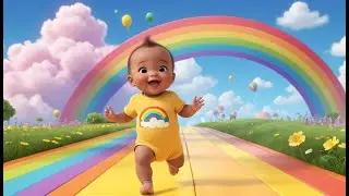 Running on the Rainbow Track 🌈 | Fun Movement Cartoon for Kids | Preschool Action Rhyme