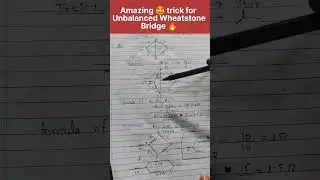 Numerical Questions trick for Unbalanced Wheatstone Bridge | #physics #youtubeshorts #shorts