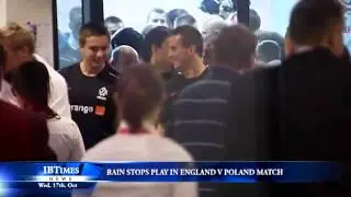 Rain stops play for England v Poland match