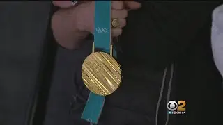 Olympic Champions Stop By And Show Off Their Gold Medals