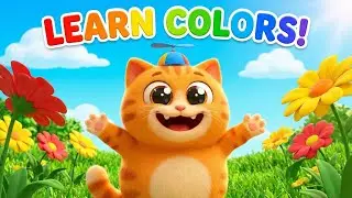 Learn Colors with Silly Cat Outside 🌈 | Fun Kids Cartoon