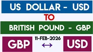 1 British pound Sterling to US dollar Exchange Rates Today GBP to USD FEB 11 2026 @ 13:01 UTC