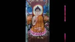 the largest bamboo bead curtain hand painted in Vietnam part 1