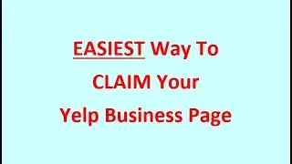 How To Claim Yelp Business Page
