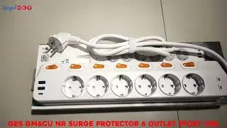 GES GM6CU NR SURGE PROTECTOR 6 OUTLET 3PORT USB