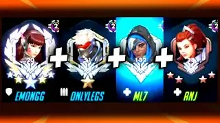 ml7 Ana + Emongg Dva + OnlyLegs Soldier 76 + ANJ Brigitte! [ Overwatch Season 31 Top 500 ]