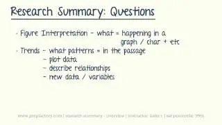 ACT Science - Research Summary Overview