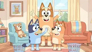 Get Ready for the Day🧽✨| Family Cleaning Day with Bluesy and Bingo | Bluey Funny Animation