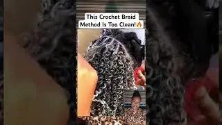 This Crochet Braid Method Is Too Clean! 🔥 #braids #goviral #hairstyle #crochettutorial #shorts