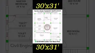 30 x 31 House Plan with 2BHK #shorts #ytshorts