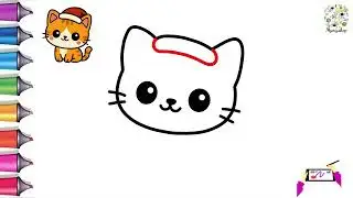 HOW TO DRAW A CUTE CHRISTMAS CAT EASY