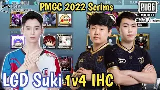 LGD Suki 1v4 IHC Squad🔥 &bull; Solo 9Kills in PMGC 2022 Scrims😱