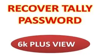 RECOVER TALLY PASSWORD | HOW TO RECOVER USER SECURITY PASSWORD