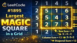 Jan 18, 2026 - Leetcode Daily - Problem #1895. Largest Magic Square