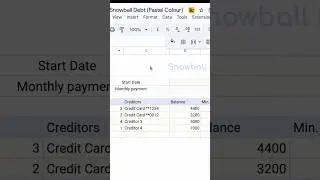 Simple Snowball Debt Tracker Google Sheets Tutorial Part 1/3 | Day 19 of 30 Days 30 Spreadsheets