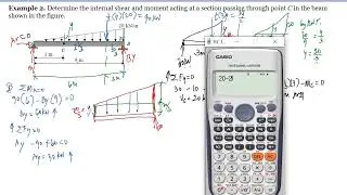 Shear and Moment. Internal Loading at Specified Point Problem 2 (New link at the description)