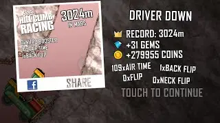 Hill Climb Racing 1.67.4 (120 fps): Kiddie Express + Mars 3024m (full run)