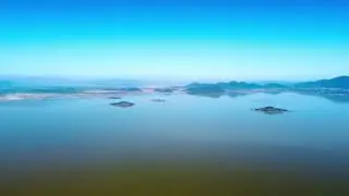 Droneando sobre el Lago de Cuitzeo en Michoacan.