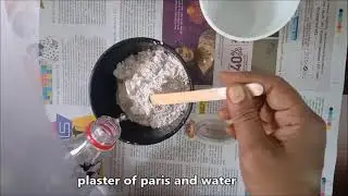 DIY Plaster(POP) Crafts pen holder with marble effect | Plaster of paris - Craft Ideas  #DIY at home