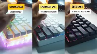 Gateron Optical Yellow Vs Gateron Milky Yellow Vs Gateron Milky Cap Yellow Switches - Typing Sound